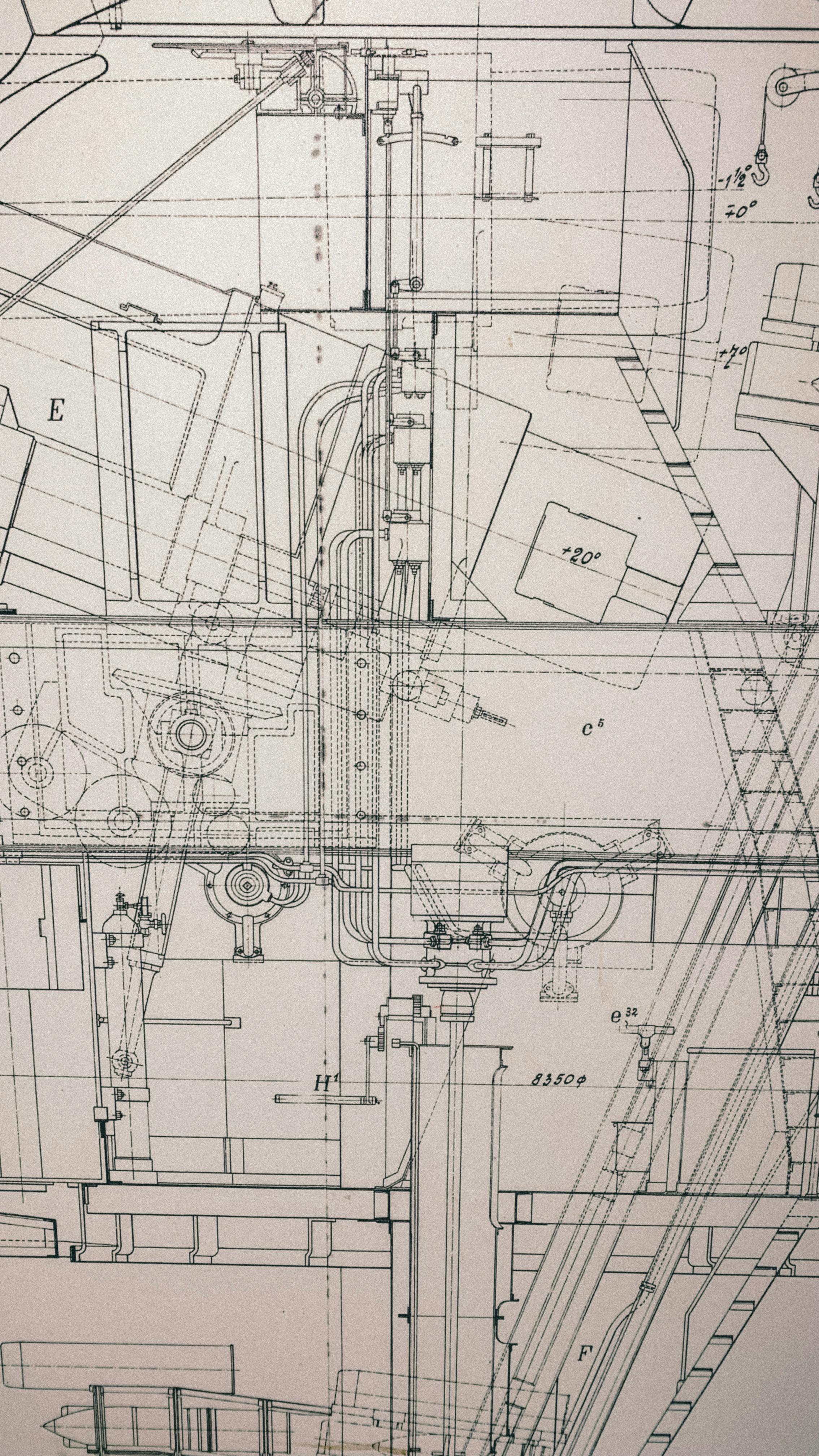 Architectural plan closeup